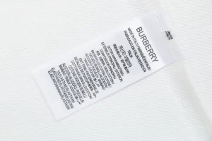 Burberry Check Collar Logo Crewneck Sweatshirt White Wash label