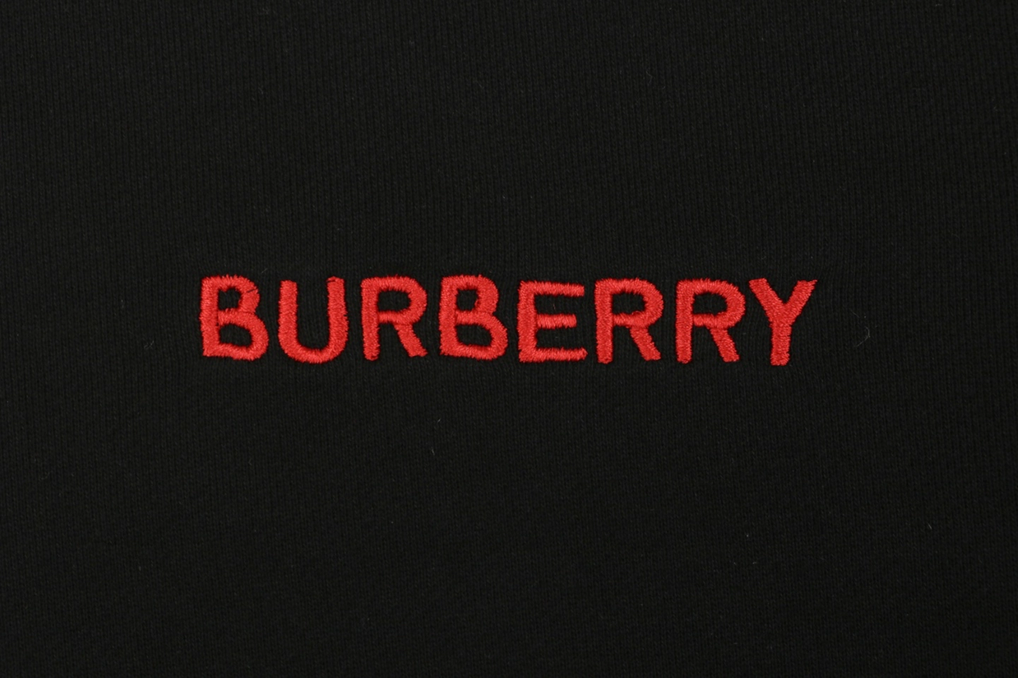 Burberry Check Collar Logo Crewneck Sweatshirt Black Brand