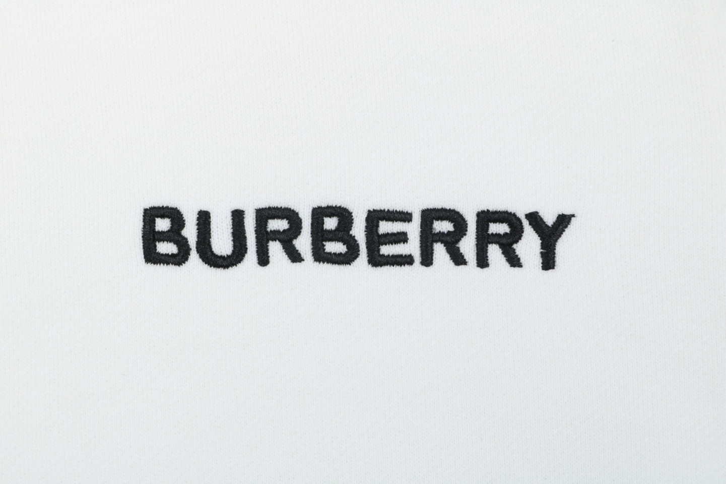 Burberry Check Collar Logo Crewneck Sweatshirt White Brand