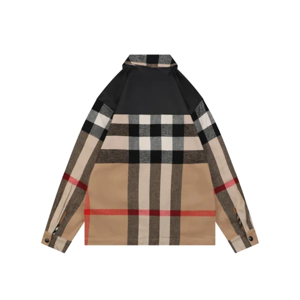 Burberry Color Block Large Check Jacket Back view
