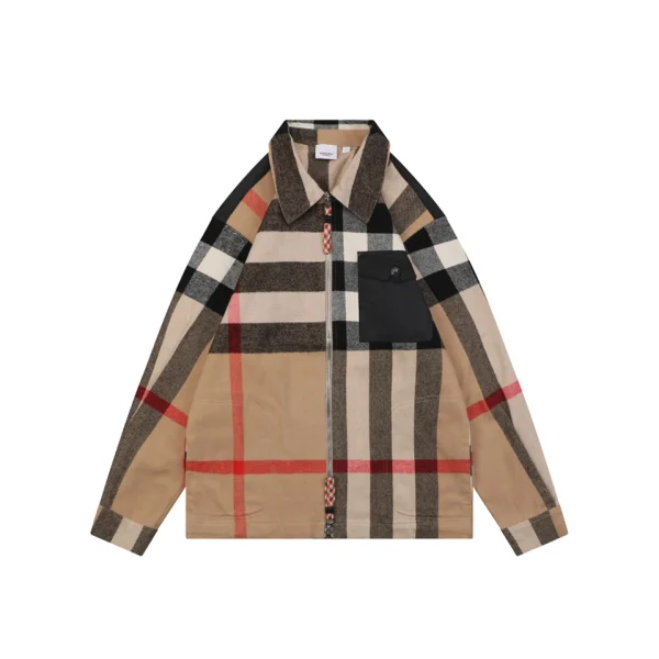 Burberry Color Block Large Check Jacket Front view