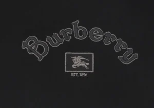 Burberry Equestrian Knight Logo Graphic T-Shirt Black Front Print