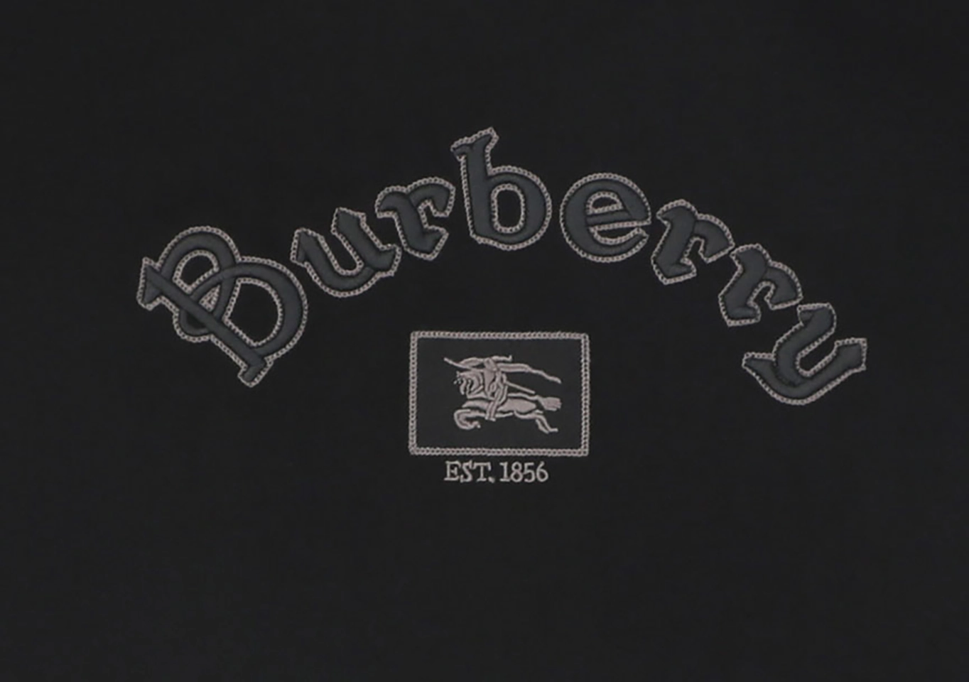Burberry Equestrian Knight Logo Graphic T-Shirt Black Front Print