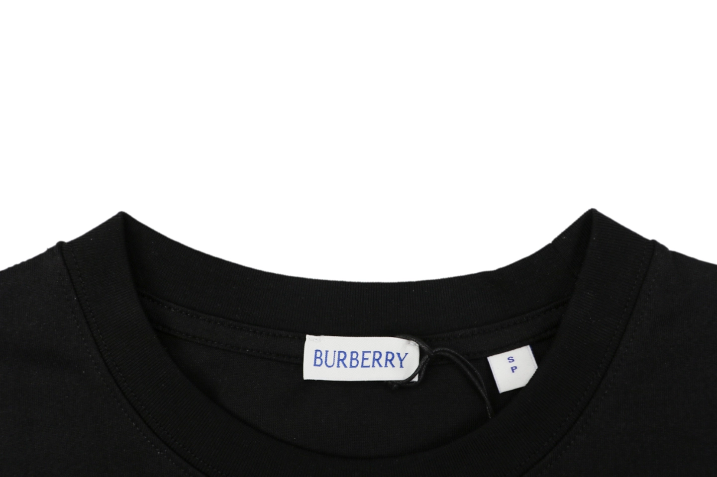 Burberry Equestrian Knight Logo Graphic T-Shirt Black Collar