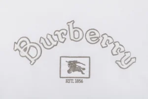 Burberry Equestrian Knight Logo Graphic T-Shirt White Front Print