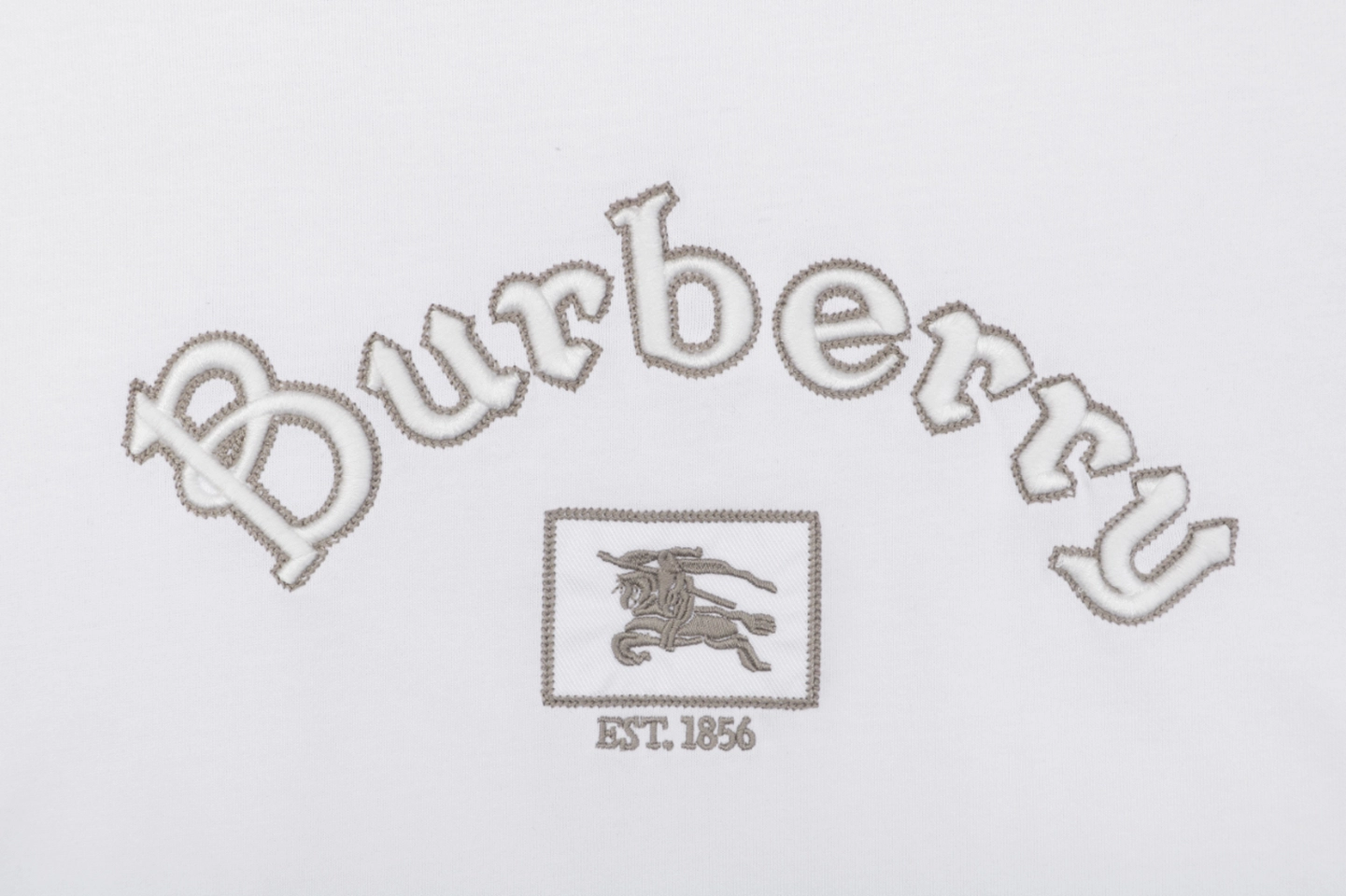 Burberry Equestrian Knight Logo Graphic T-Shirt White Front Print