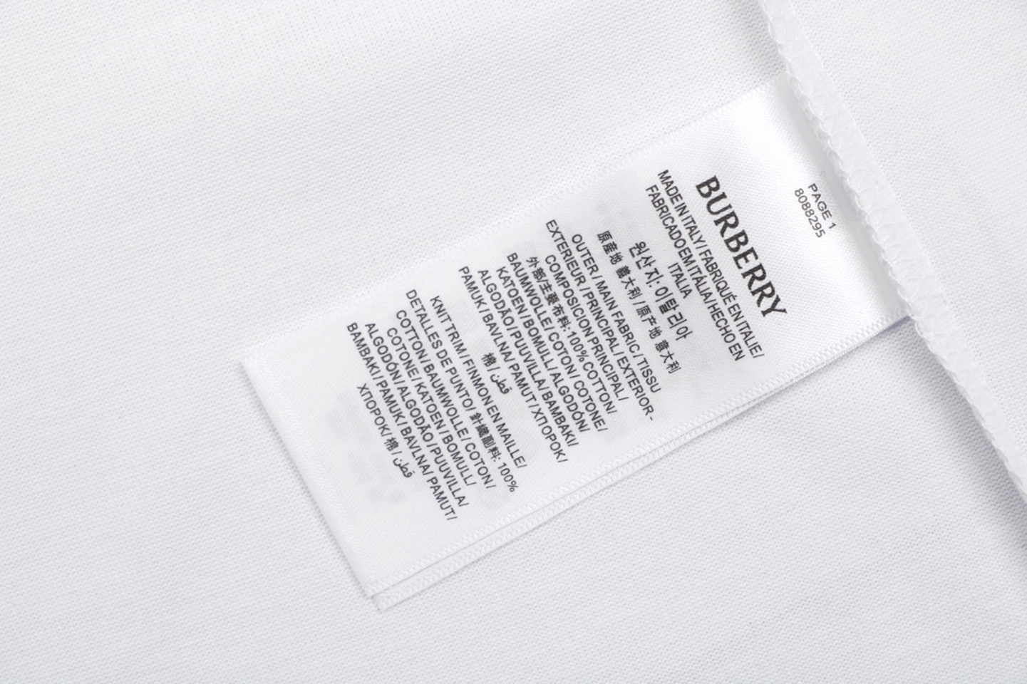 Burberry Equestrian Knight Logo Graphic T-Shirt White Wash label