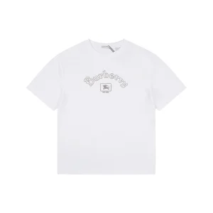 Burberry Equestrian Knight Logo Graphic T-Shirt White Front view