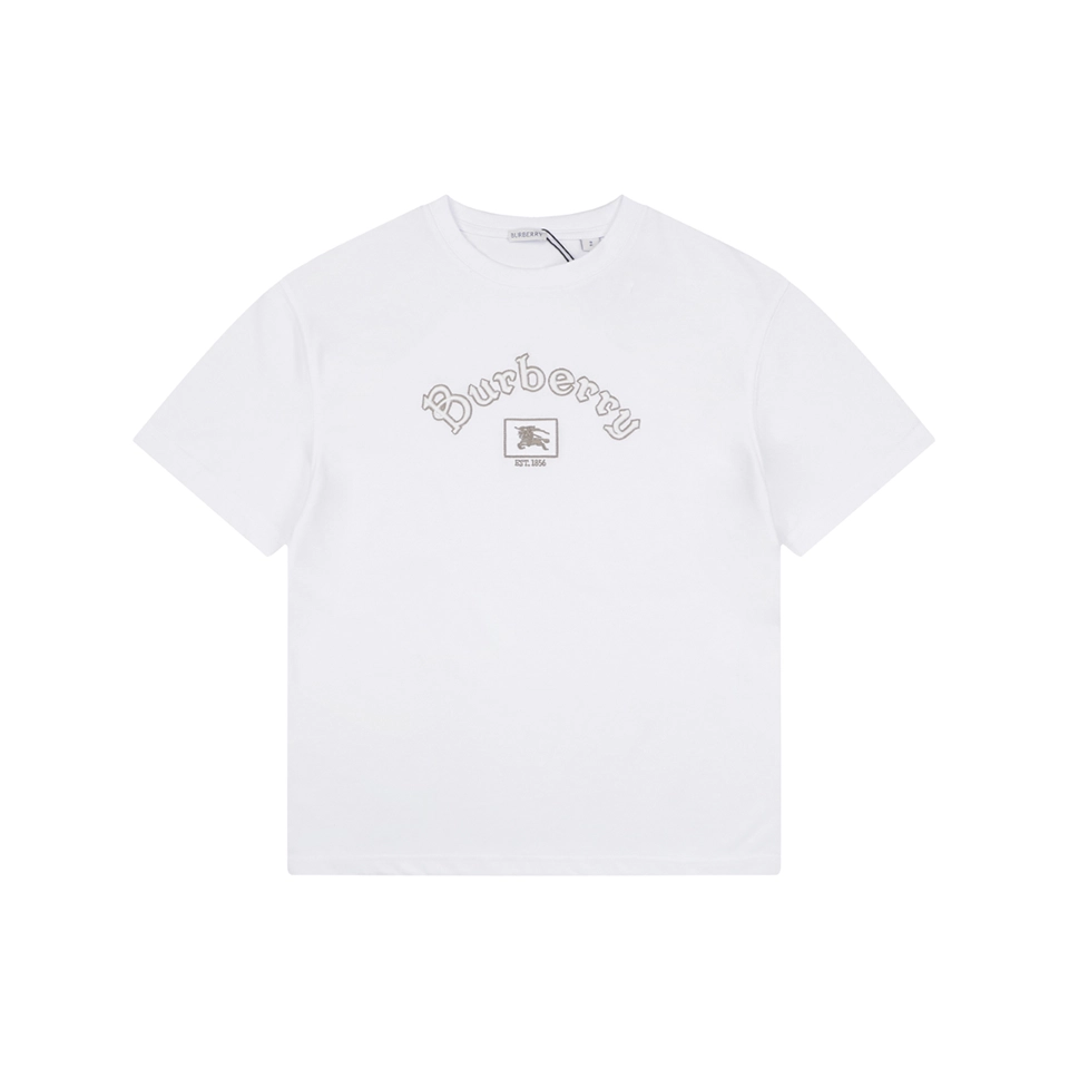 Burberry Equestrian Knight Logo Graphic T-Shirt White Front view
