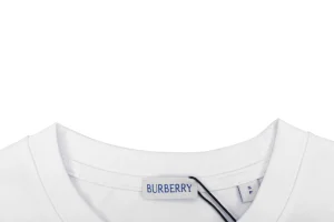Burberry Equestrian Knight Logo Graphic T-Shirt White Collar