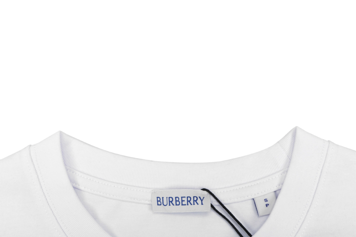 Burberry Equestrian Knight Logo Graphic T-Shirt White Collar