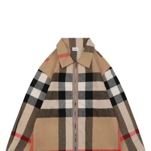 Burberry Oversized Check Pattern Jacket