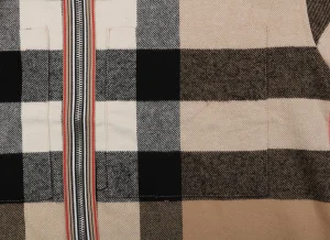Burberry Oversized Check Pattern Jacket