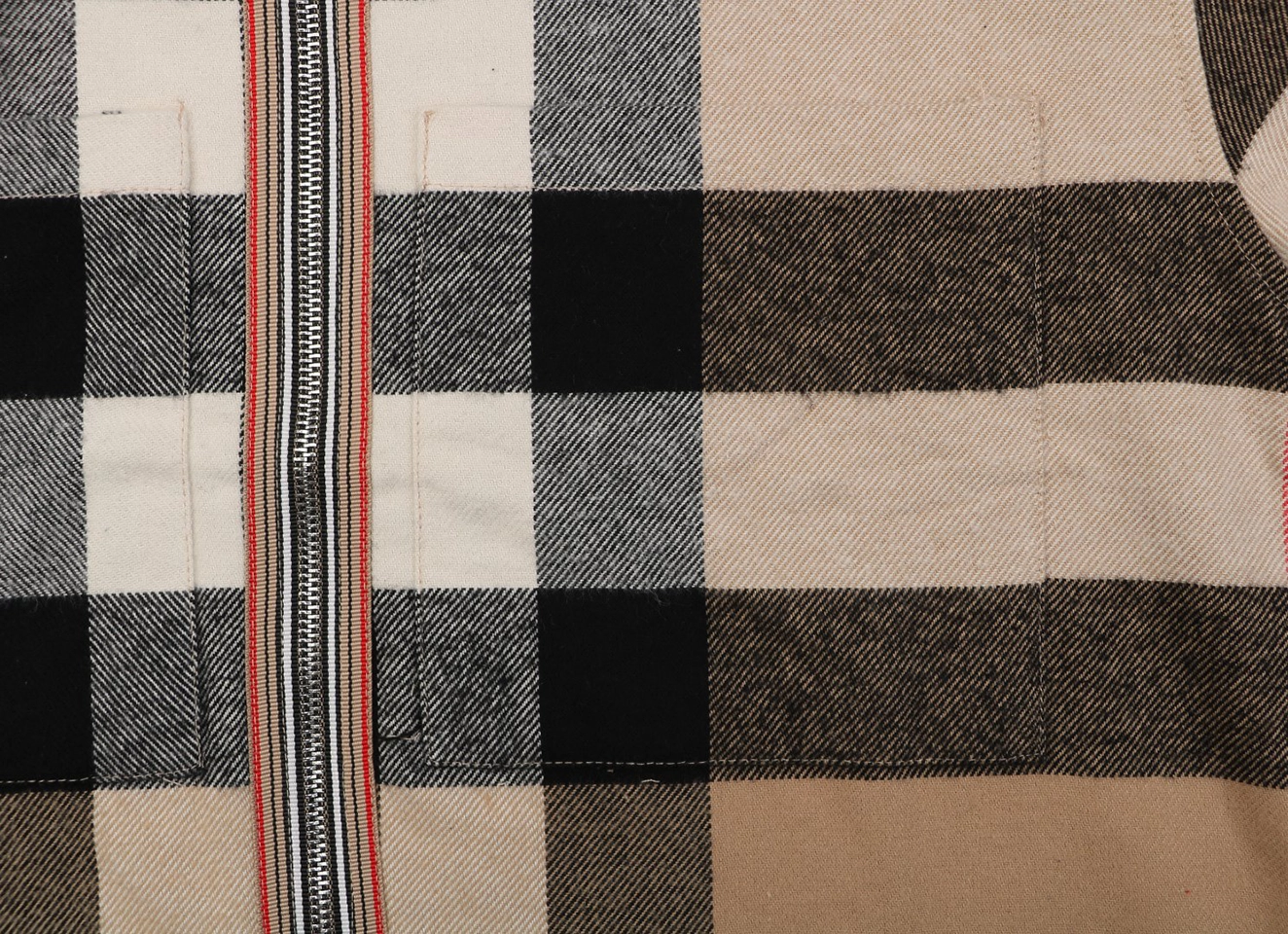 Burberry Oversized Check Pattern Jacket