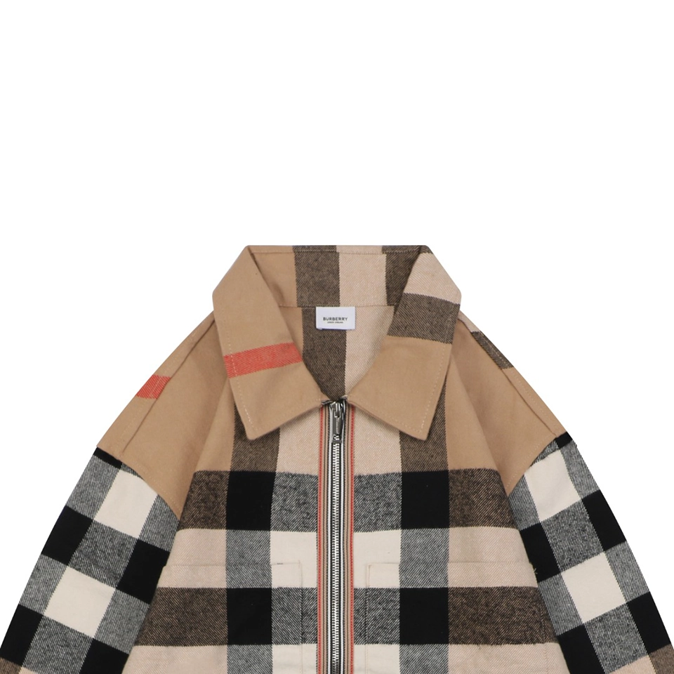Burberry Oversized Check Zip-Up Jacket