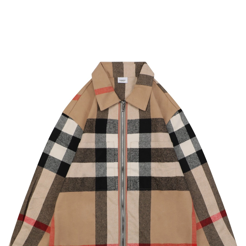 Burberry Oversized Check Zip-Up Jacket