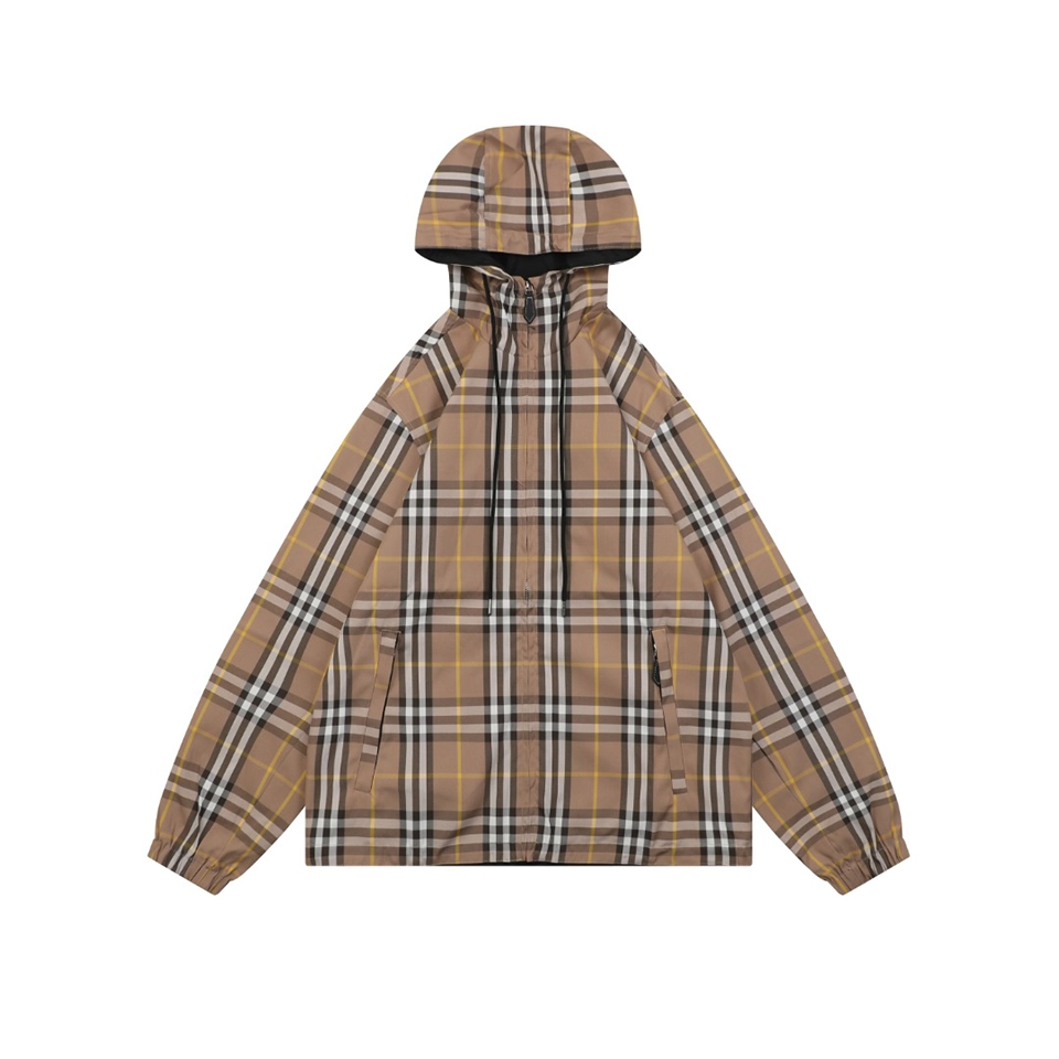 Burberry Reversible Check Hooded Jacket Front view