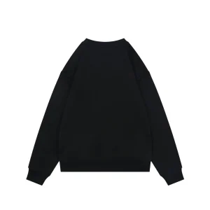 Fendi FF Dog Embroidered Crewneck Sweatshirt Black Back view