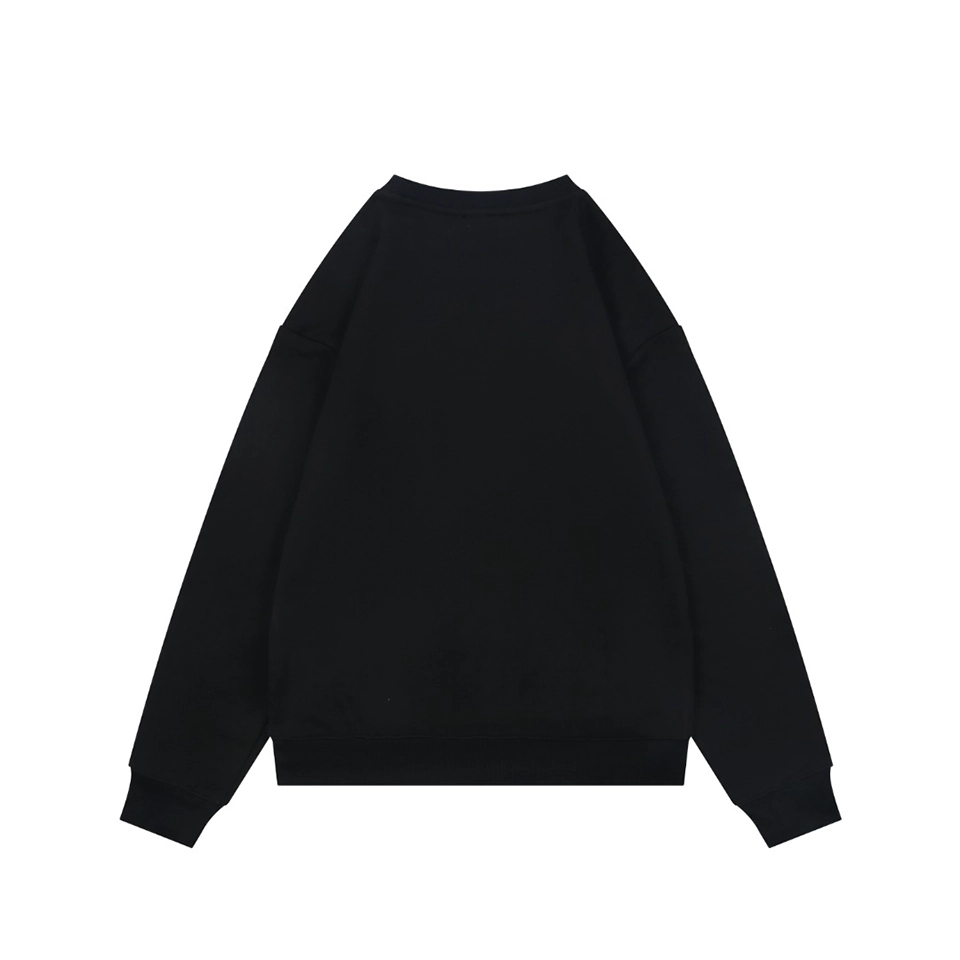 Fendi FF Dog Embroidered Crewneck Sweatshirt Black Back view