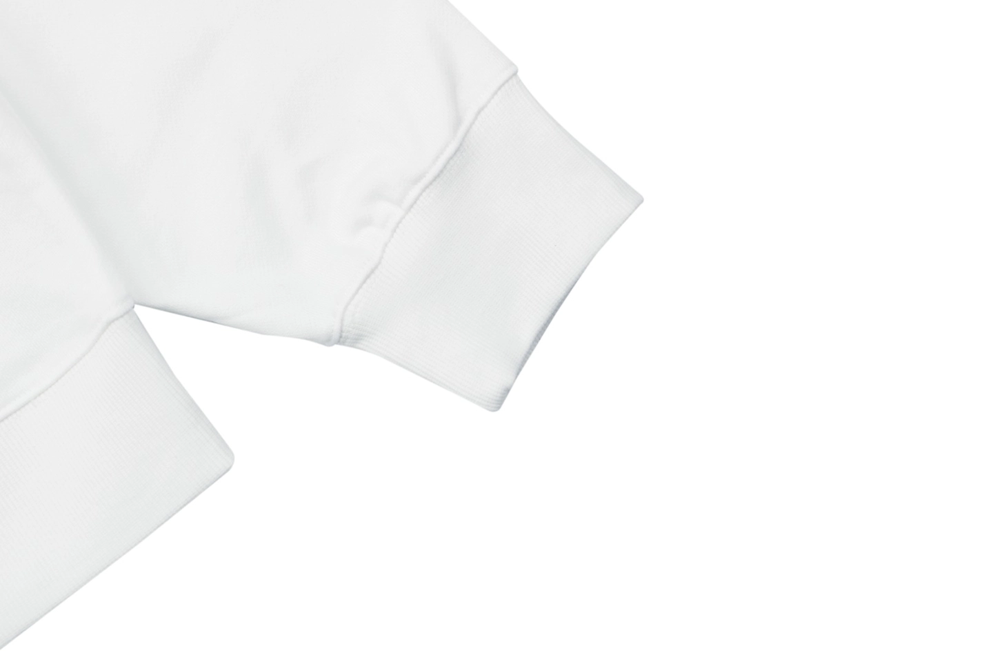 Fendi FF Dog Embroidered Crewneck Sweatshirt White Cuff