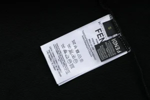 Fendi Gradient Logo Embroidered Hoodie Black Wash label