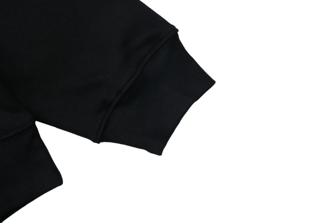 Fendi Gradient Logo Embroidered Hoodie Black Cuff