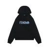 FD Gradient Logo Embroidered Hoodie (Black/White)