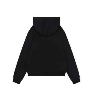 Fendi Gradient Logo Embroidered Hoodie Black Back view