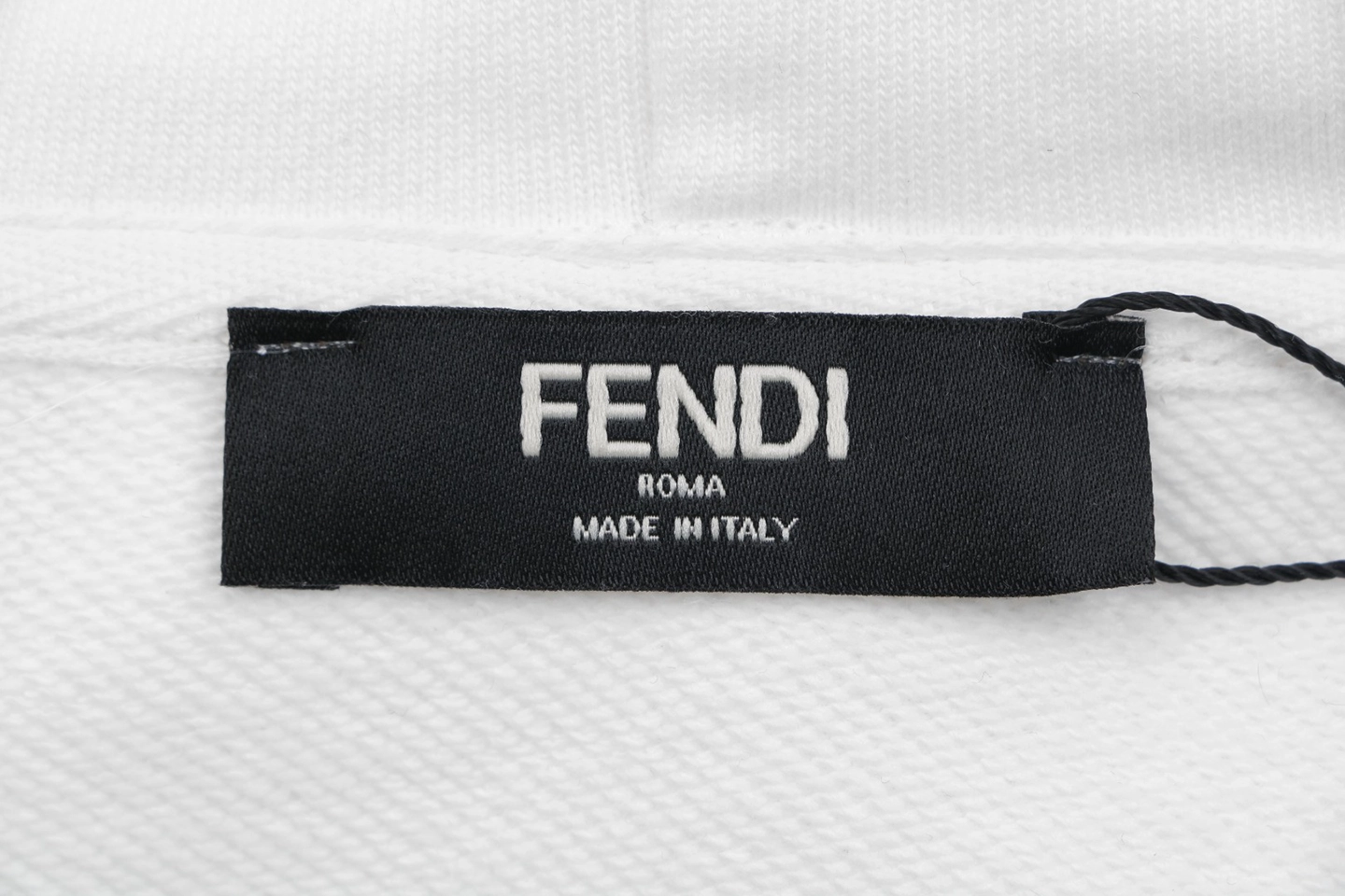 Fendi Gradient Logo Embroidered Hoodie White Brand label