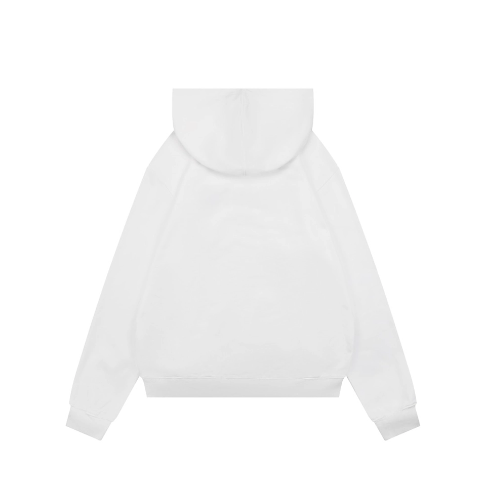 Fendi Gradient Logo Embroidered Hoodie White Back view