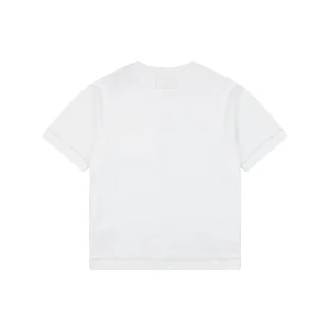 Fendi Leather Logo Pocket Contrast Stitch T-Shirt White Back view