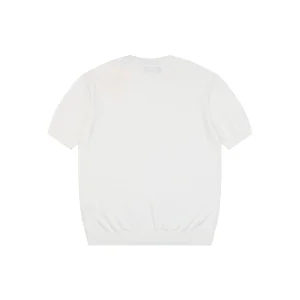 Fendi Tonal FF Embroidered Knit T-Shirt White Back view