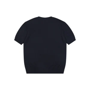 Fendi Tonal FF Embroidered Knit T-Shirt Black Back view