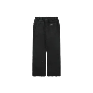 Maison Margiela Paint Splatter Distressed Black Denim Pants Back view