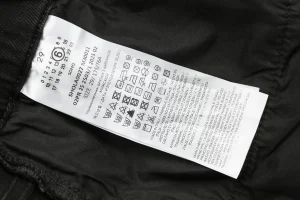 Maison Margiela Paint Splatter Distressed Black Denim Pants Wash label