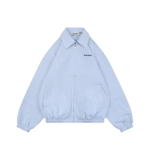 Miu Miu Gingham Zip Jacket Front view