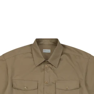 Moncler Logo Patch Double Pocket T-Shirt Brown