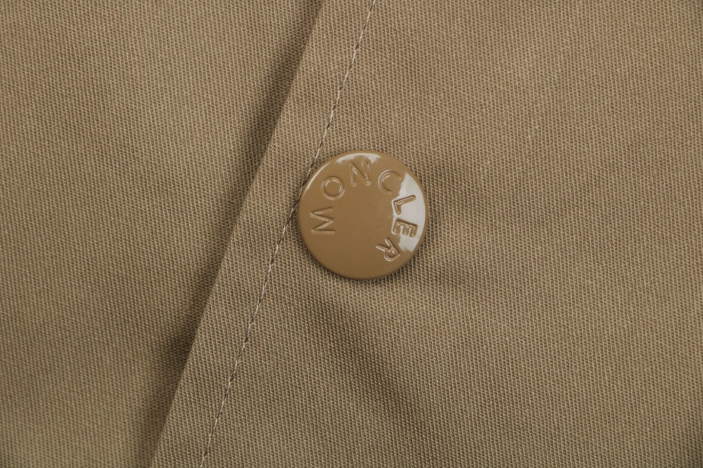 Moncler Logo Patch Double Pocket T-Shirt Brown Button