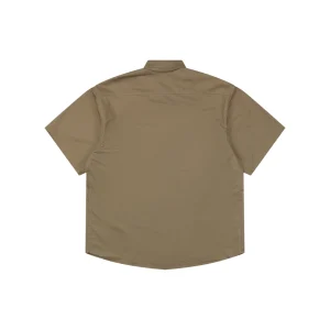 Moncler Logo Patch Double Pocket T-Shirt Brown Back view