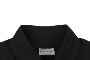 Moncler Logo Patch Double Pocket T-Shirt Black Collar