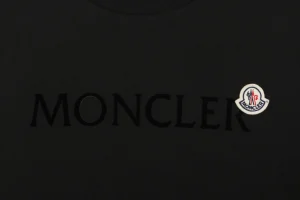 Moncler Logo Patch Shirt Black Front Brand