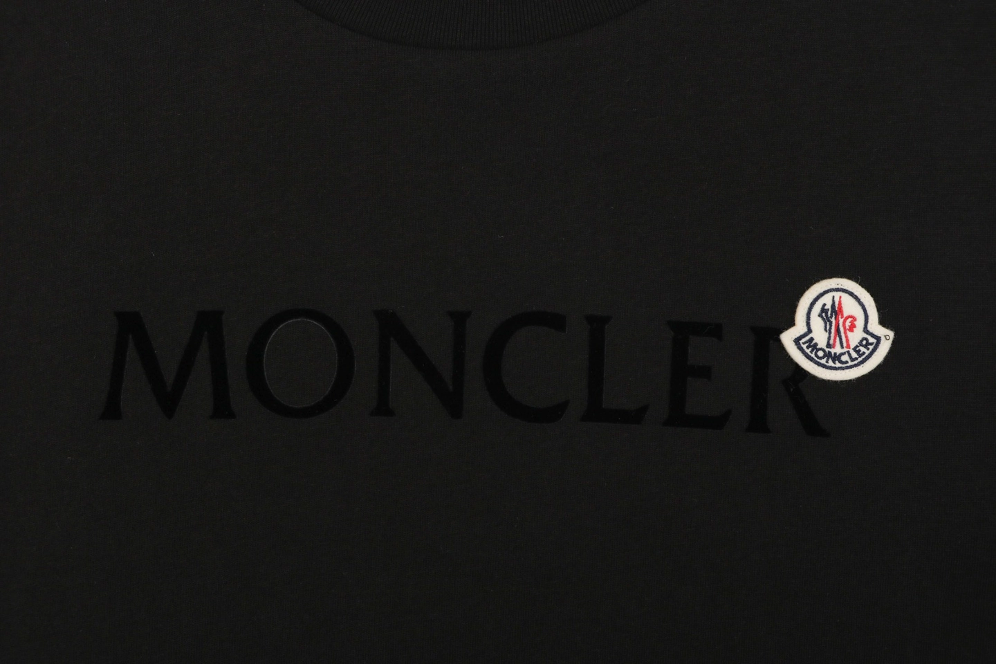 Moncler Logo Patch Shirt Black Front Brand