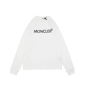 Moncler Logo Patch Shirt White Front view