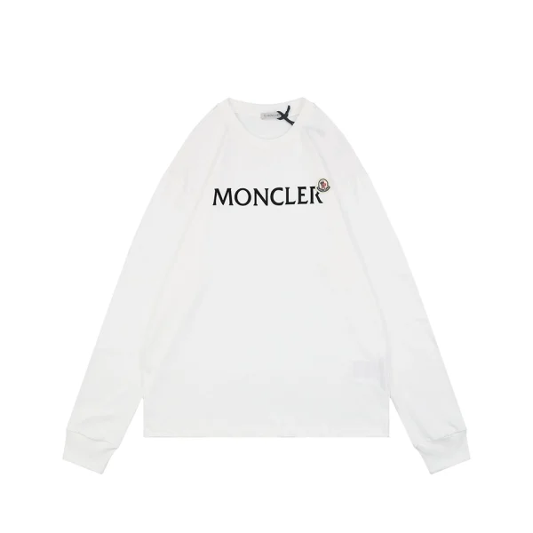 Moncler Logo Patch Shirt White Front view