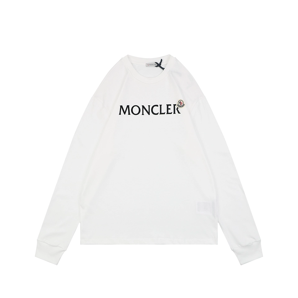 Moncler Logo Patch Shirt White Front view