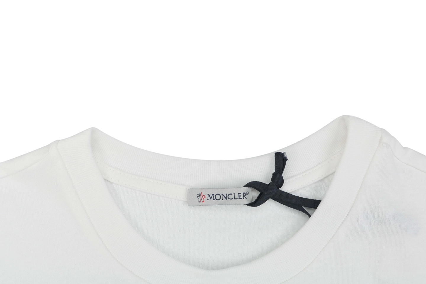 Moncler Logo Patch Shirt White Collar