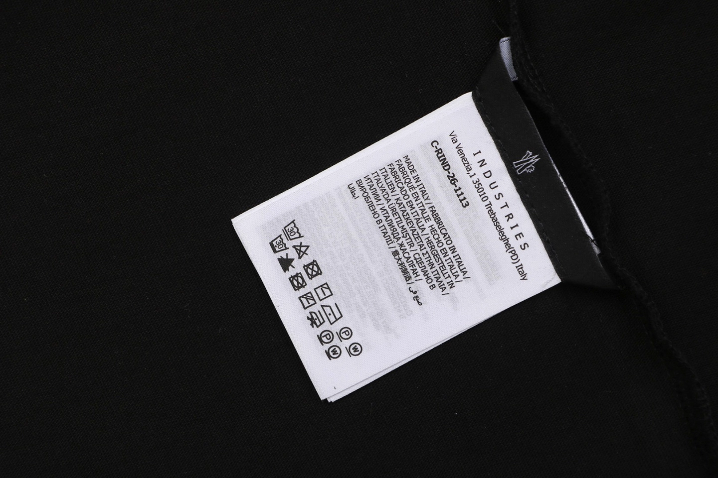 Moncler Logo Patch Shirt Black Wash label