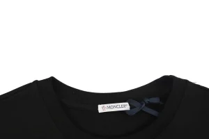 Moncler Logo Patch Shirt Black Collar