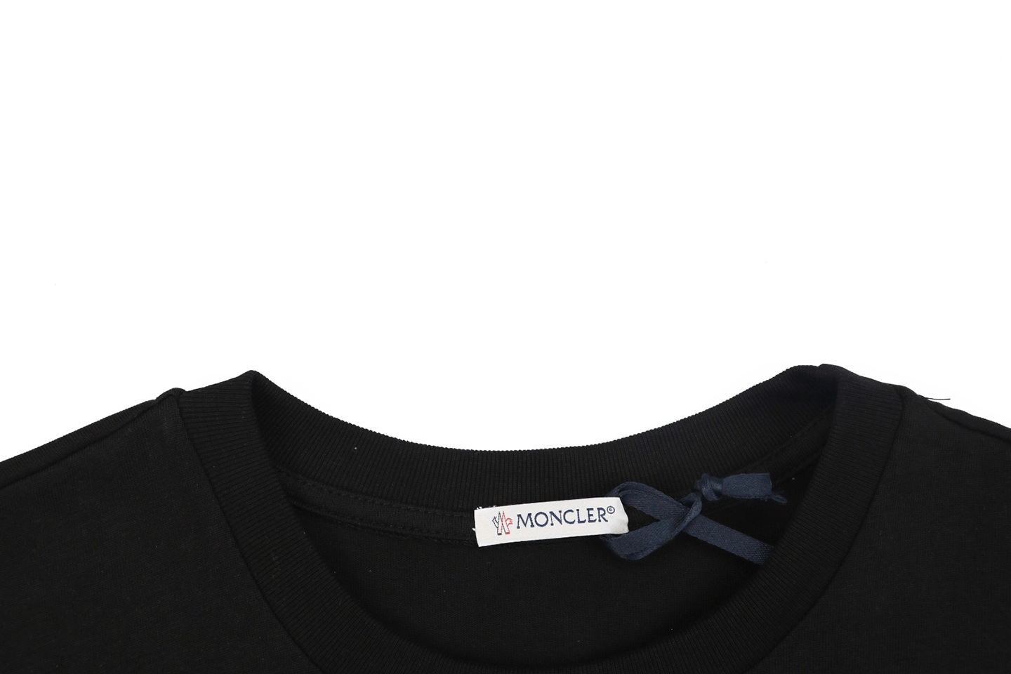 Moncler Logo Patch Shirt Black Collar