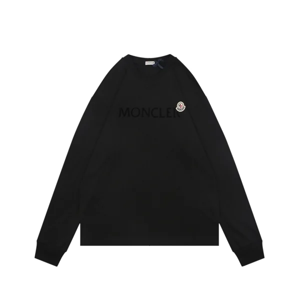 Moncler Logo Patch Shirt Black Front view